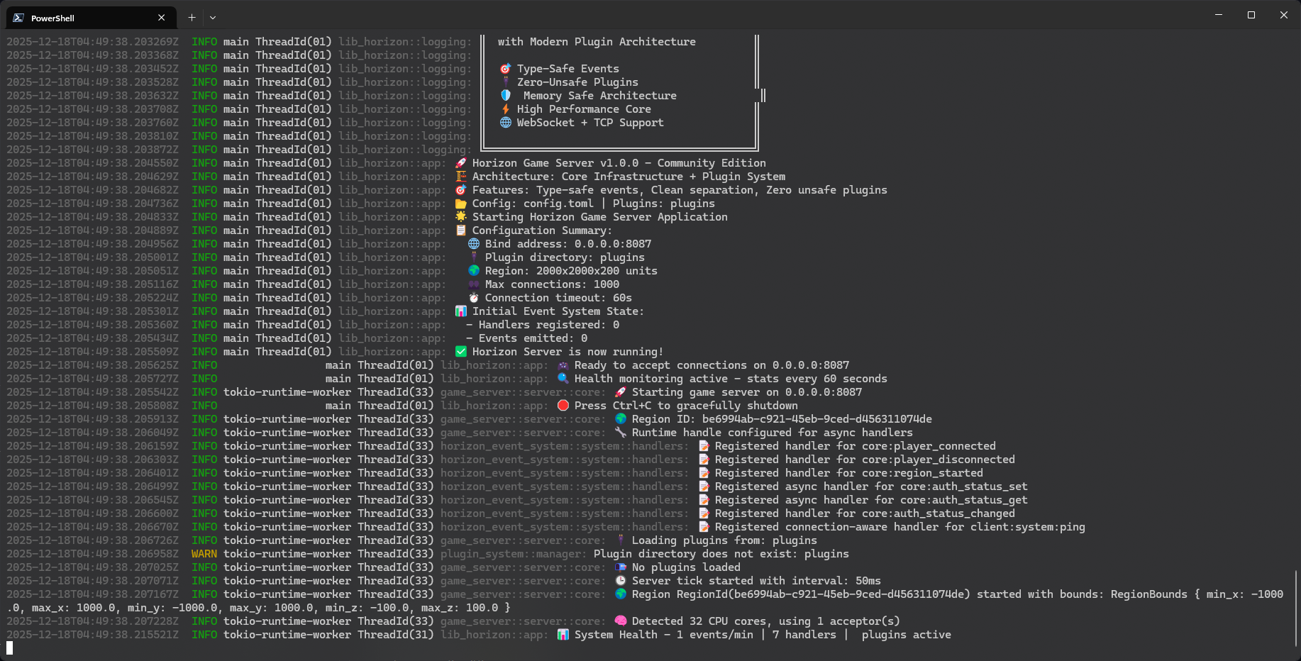 Horizon: The game server built for performance at scale